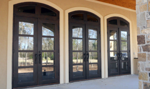 double iron doors