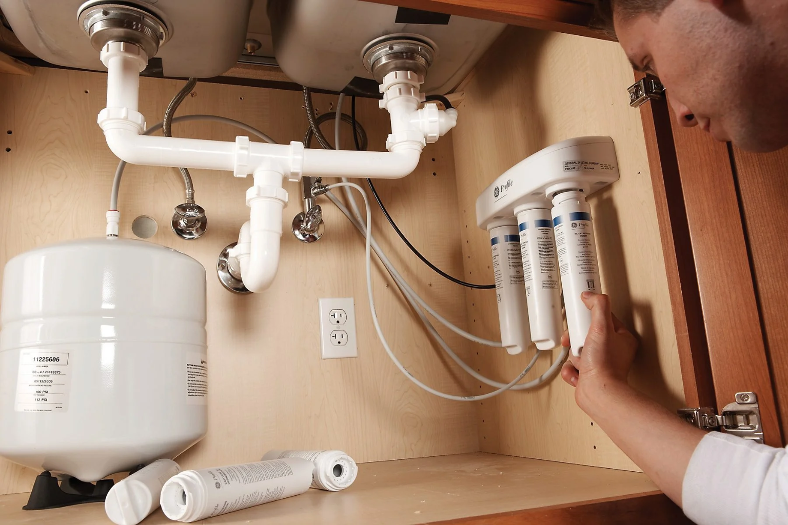 point-of-use water cooler installation