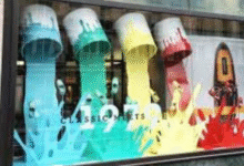 storefront window advertising 
