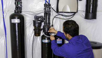 water softener water level
