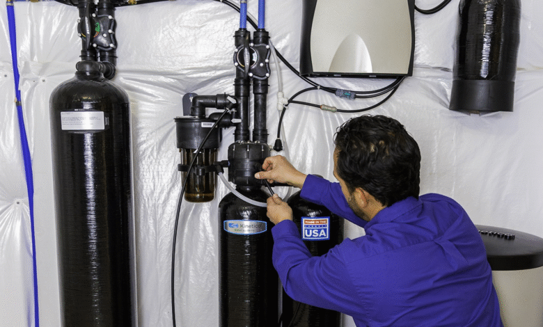 water softener water level